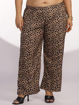 LetsDressUp - Multi-Color Animal Print Regular Palazzo