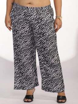 LetsDressUp - Multi-Color Animal Print Regular Palazzo