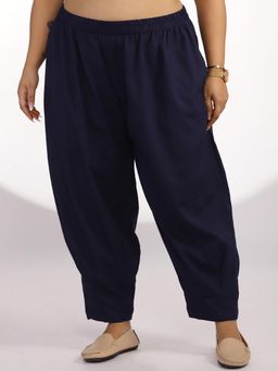 LetsDressUp - Navy Blue Solid Regular Salwar