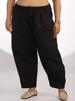 LetsDressUp - Black Solid Regular Salwar