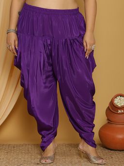 LetsDressUp - Purple Solid Regular Dhoti