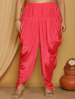LetsDressUp - Pink Solid Regular Dhoti
