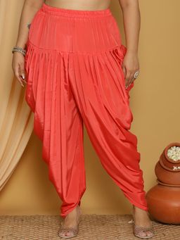 LetsDressUp - Coral Solid Regular Dhoti
