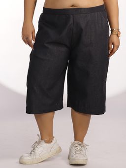 LetsDressUp - Black Solid Regular Culottes
