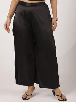LetsDressUp - Black Solid Regular Pant