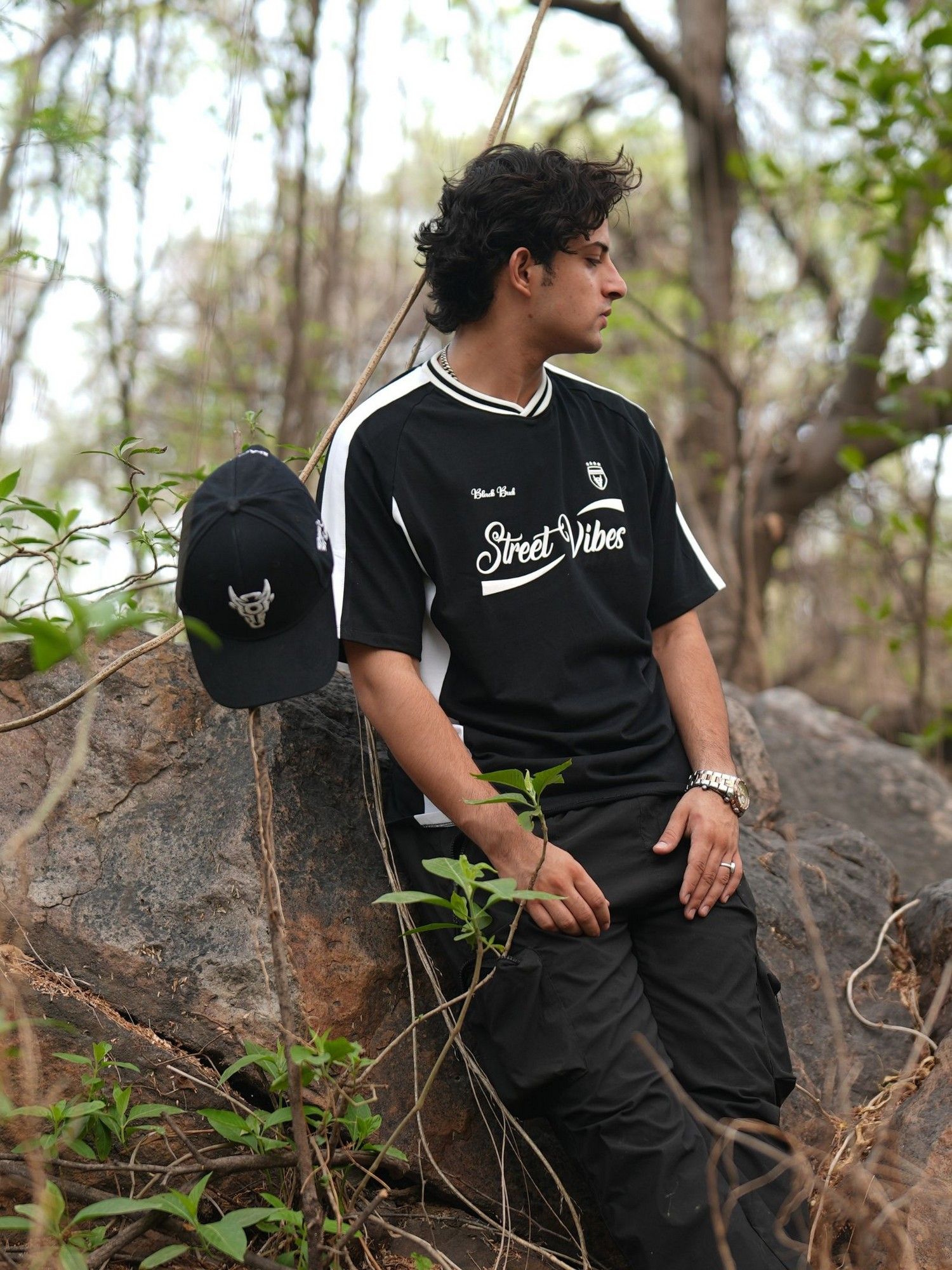 Buy BLACK BUCK Unisex Black Oversized Cotton Football Jersey T