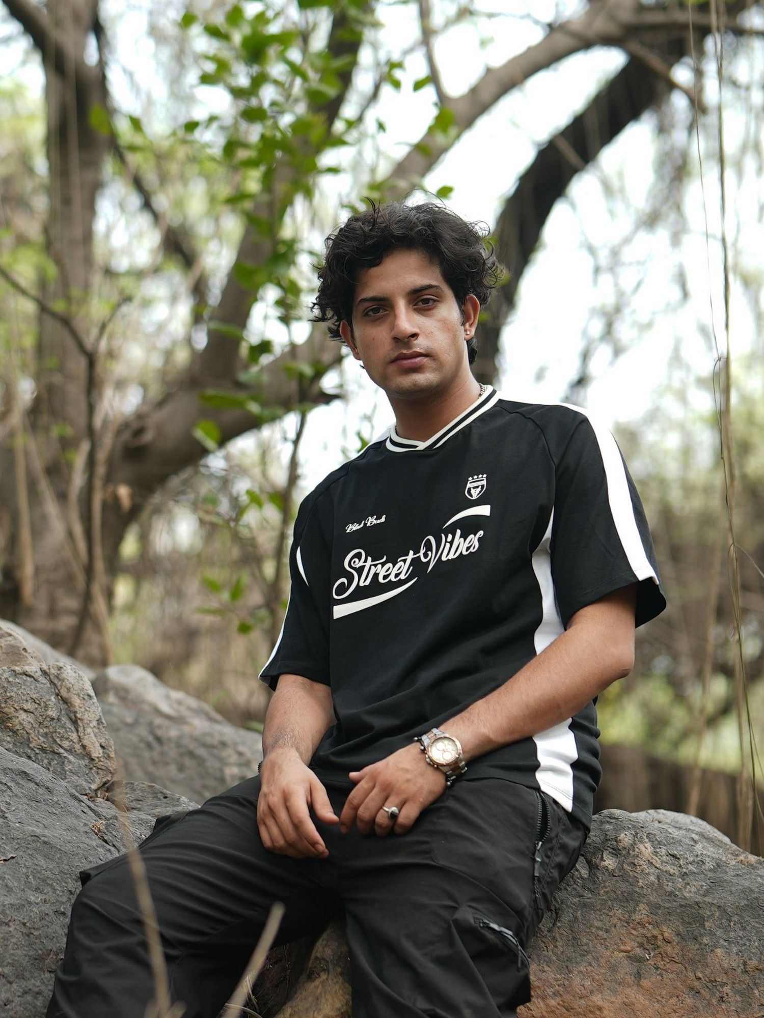 Buy BLACK BUCK Unisex Black Oversized Cotton Football Jersey T