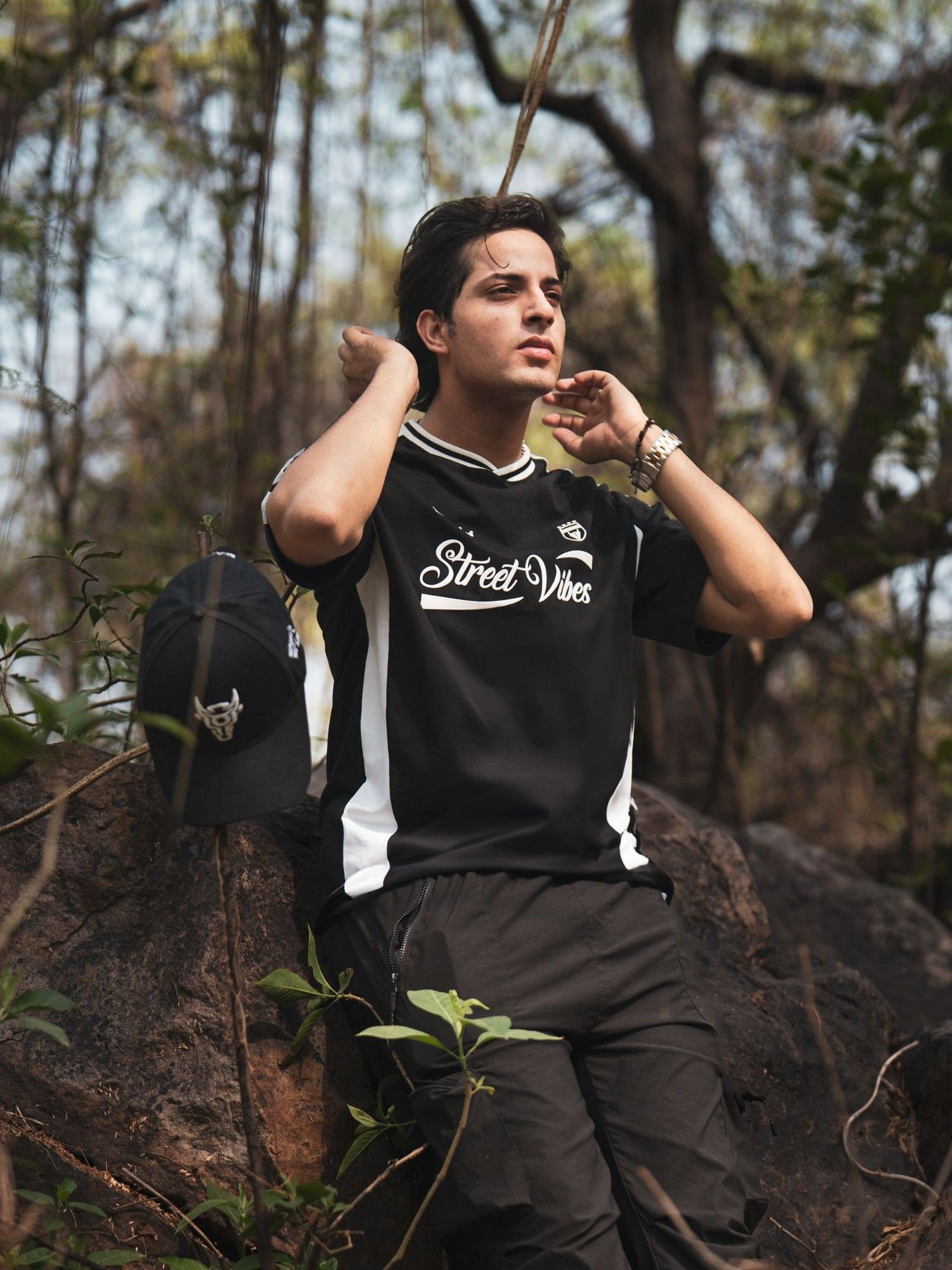 Buy BLACK BUCK Unisex Black Oversized Cotton Football Jersey T