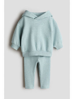 H&M - Kids Turquoise 2-Piece Cotton Set