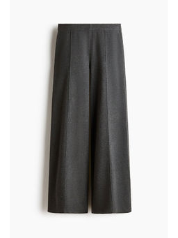 H&M - Women Grey Wide Fine-Knit Trousers