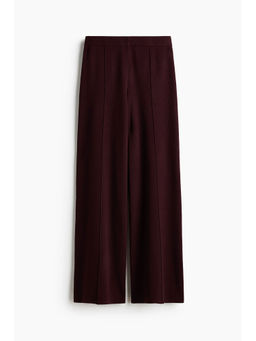 H&M - Women Red Wide Fine-Knit Trousers