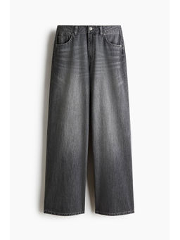 H&M - Women Grey Wide Regular Waist Jeans