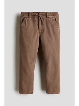 H&M - Boys Brown Washed Cotton Twill Trousers