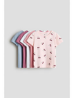 H&M - Girls Blue 5-Pack T-Shirts