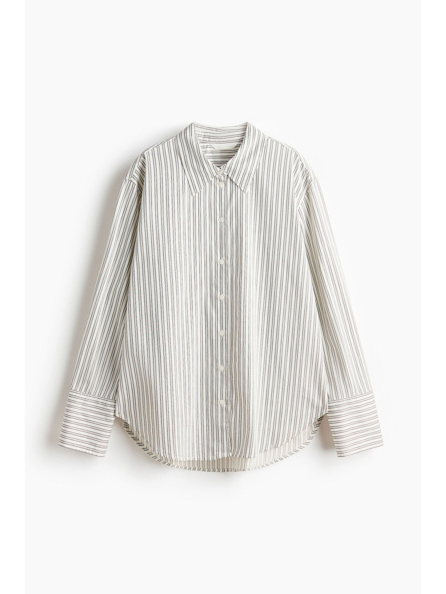 h&m Women White Cotton Poplin Shirt-picture-43