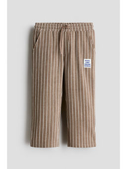H&M - Boys Beige Textured Jersey Drawstring Trousers