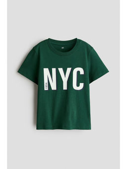 H&M - Boys Green Printed T-Shirt