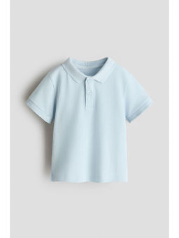 H&M - Boys Blue Cotton Pique Polo Shirt