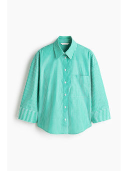 H&M - Women Multi-Color Short Poplin Shirt