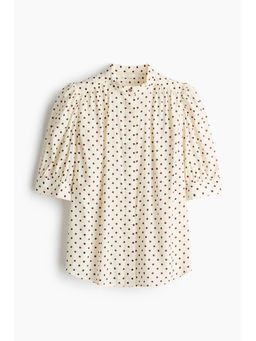 H&M - Women White Puff-Sleeved Blouse