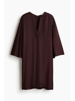 H&M - Women Brown Viscose Tunic Dress