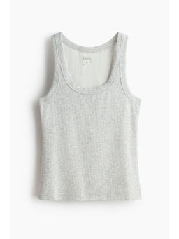 H&M - Women Grey Cooling Slim Fit Ribbed Vest Top