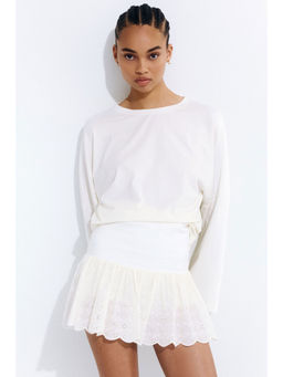 H&M - Women White Broderie Anglaise Mini Skort