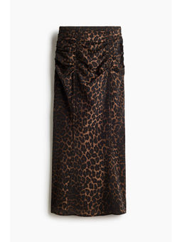 H&M - Women Brown Drawstring-Detail Maxi Skirt