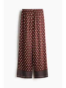 H&M - Women Brown Wide Drawstring Trousers