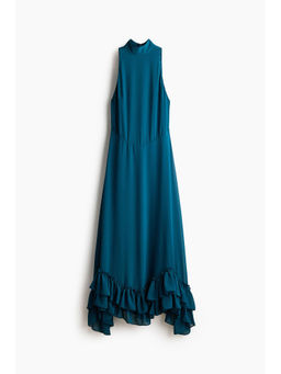 H&M - Women Turquoise Ruffled Maxi Dress