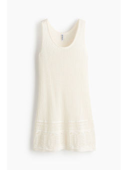 H&M - Women White Pointelle-Detail Dress