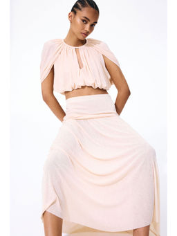 H&M - Women Pink Fine-Knit Maxi Skirt