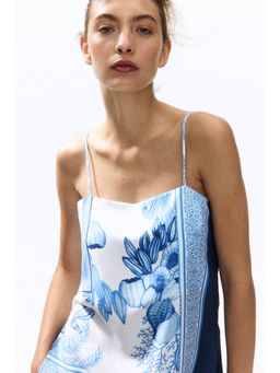 H&M - Women Blue Strappy Lyocell Top