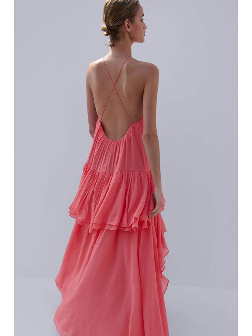 h&m red dress women NWT H&M Long Bandeau Strapless Drop-waist Jersey Maxi Dress Red Sizes XS,  M, XXL