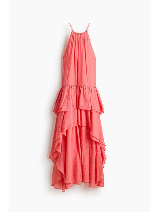 h&m red dress women Ladies - Dress with Eyelet-Embroidered Sleeves - Size: XXS