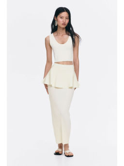 H&M - Women White Layered Knitted Skirt