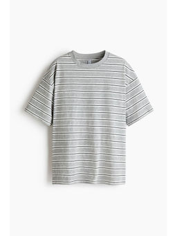 H&M - Women Grey Oversized Printed T-Shirt