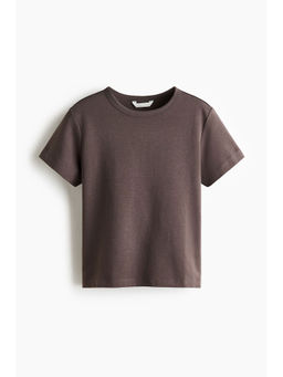 H&M - Women Beige Fitted T-Shirt