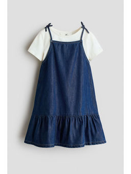H&M - Girls Blue 2-Piece Dress And Top Set