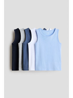 H&M - Boys Blue 5-Pack Vest Tops
