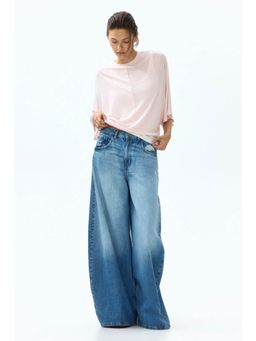 H&M - Women Pink Batwing-Sleeved T-Shirt