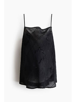 H&M - Women Black Broderie Anglaise Strappy Top