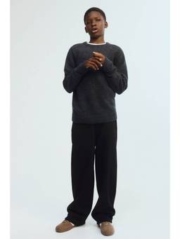H&M - Boys Black Wide Brushed-Inside Joggers