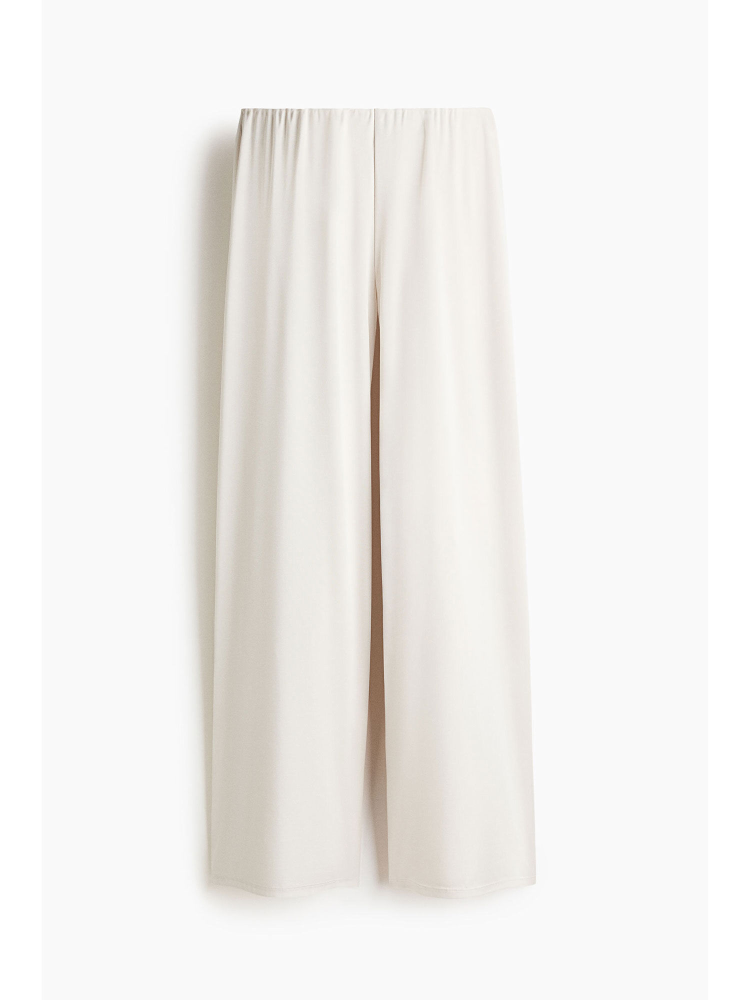 h&m Women White Textured Pull-On Trousers-picture-11