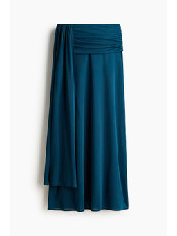 H&M - Women Turquoise Draped Jersey Skirt