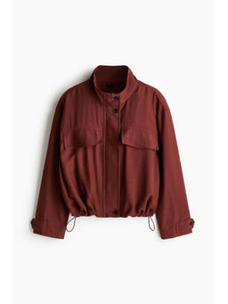 H&M - Women Brown Funnel-Collar Jacket