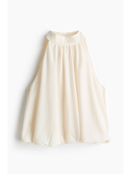 H&M - Women White Bubble-Hem Top