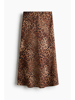 H&M - Women Brown Satin Slip Skirt