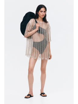 H&M - Women Beige Crochet-Look Top