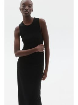 H&M - Women Black Rib-Knit Maxi Dress